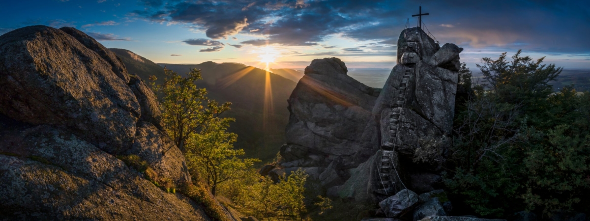 Sunset,At,Viewpoint,On,Oresnik,Peak,In,Jizera,Mountains,,Hejnice,